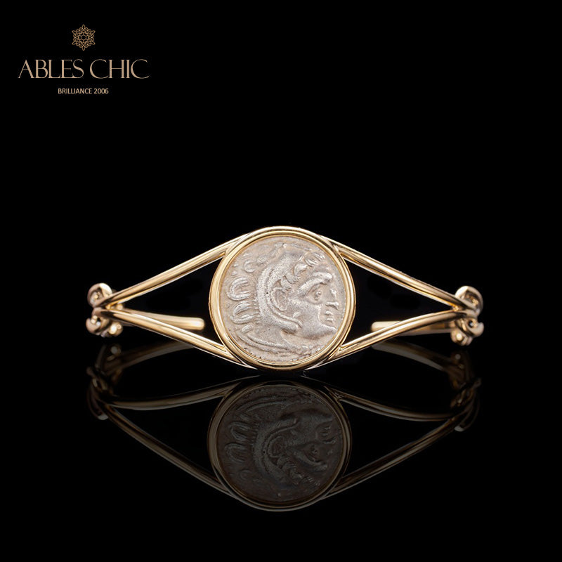 Greek Heracles Lira Coins Bangle