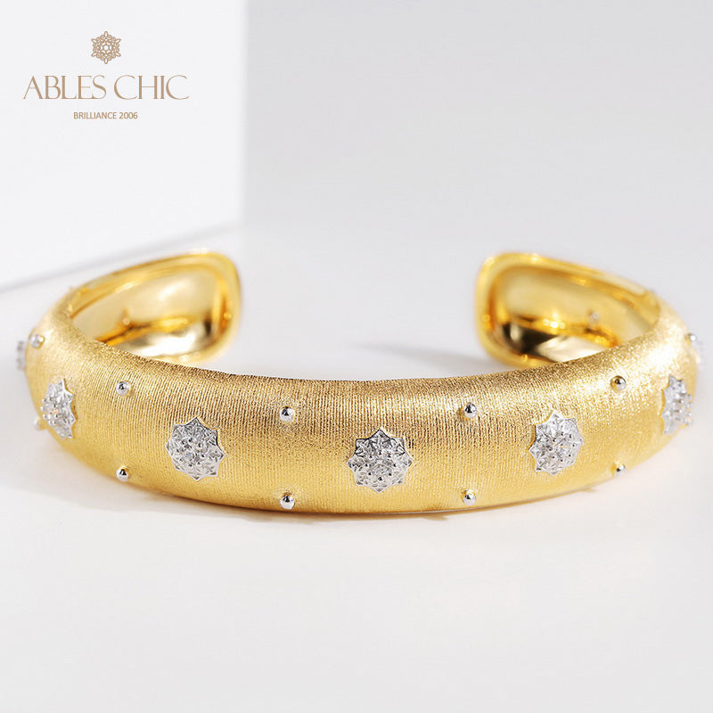 Fabric Texture Stars Bangle 5126