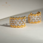 Airy Lace Honeycomb Earrings 5011