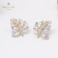 Maple Leaf Brushed Earrings 5141