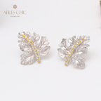Maple Leaf Brushed Earrings 5141