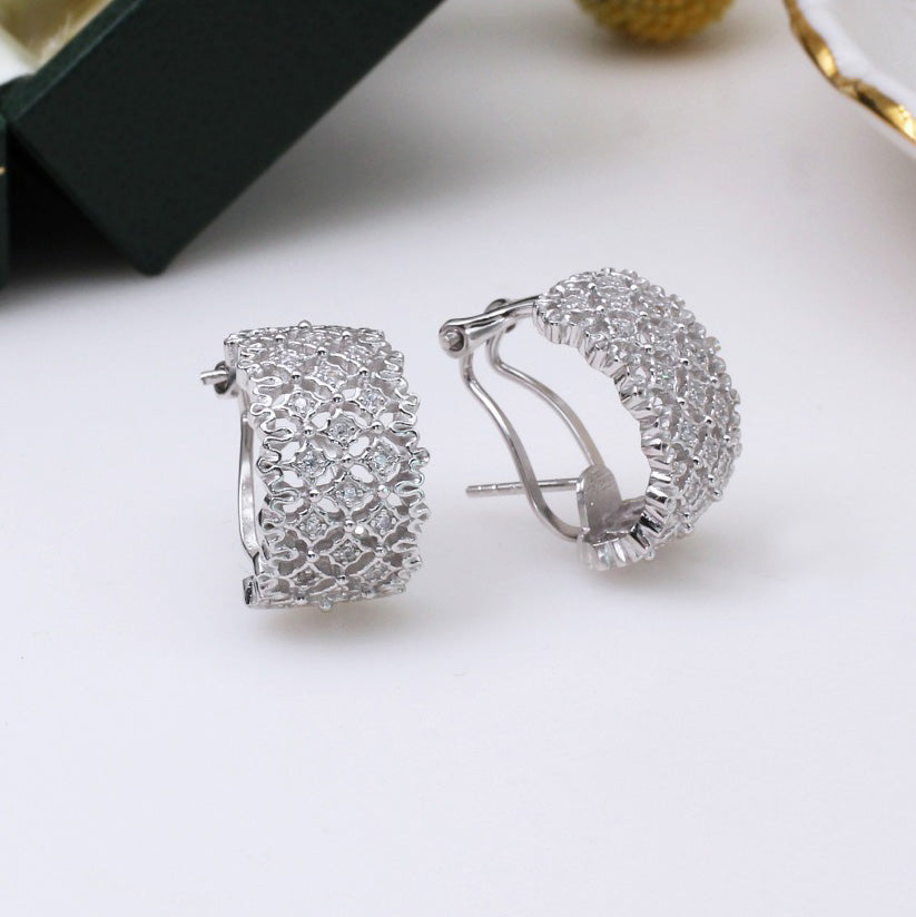 Airy Lace Honeycomb Earrings 5106