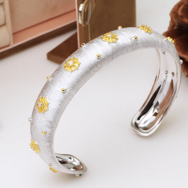 Fabric Texture Stars Bangle 5126