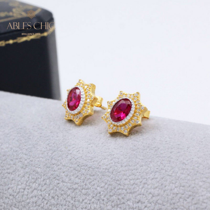 Solatiare Sapphire Star Earrings 5471