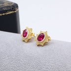 Solatiare Sapphire Star Earrings 5471