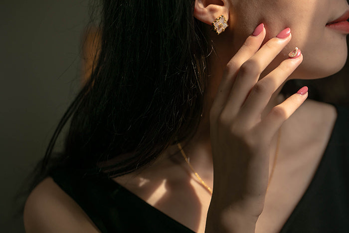 Clover Star Floral Earrings 5035