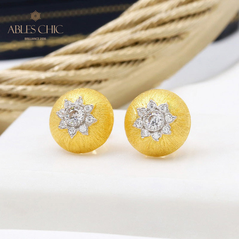Dome Star Floral Earrings 5091