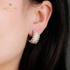 Lacy Filigree Hoop Earrings 5392