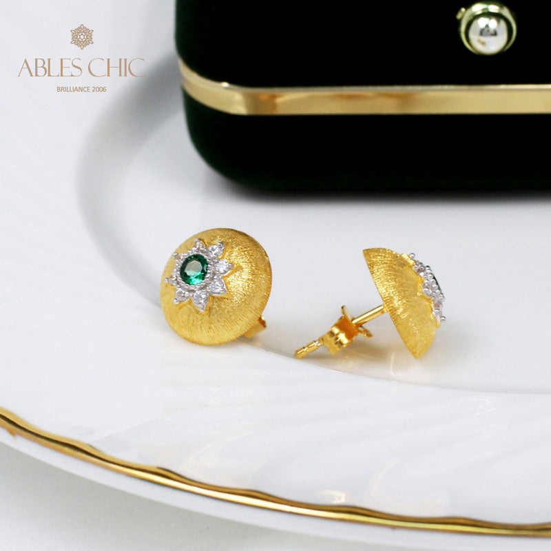 Dome Star Floral Earrings 5091