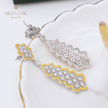 Lace Fretwork Chandelier Earrings 5010