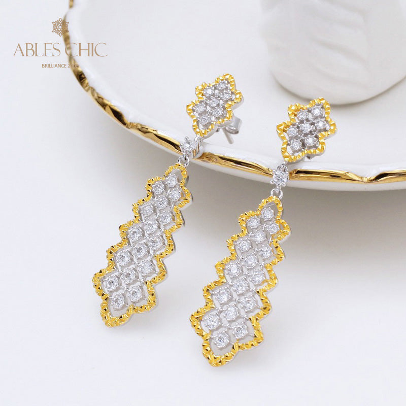 Lace Fretwork Chandelier Earrings 5010