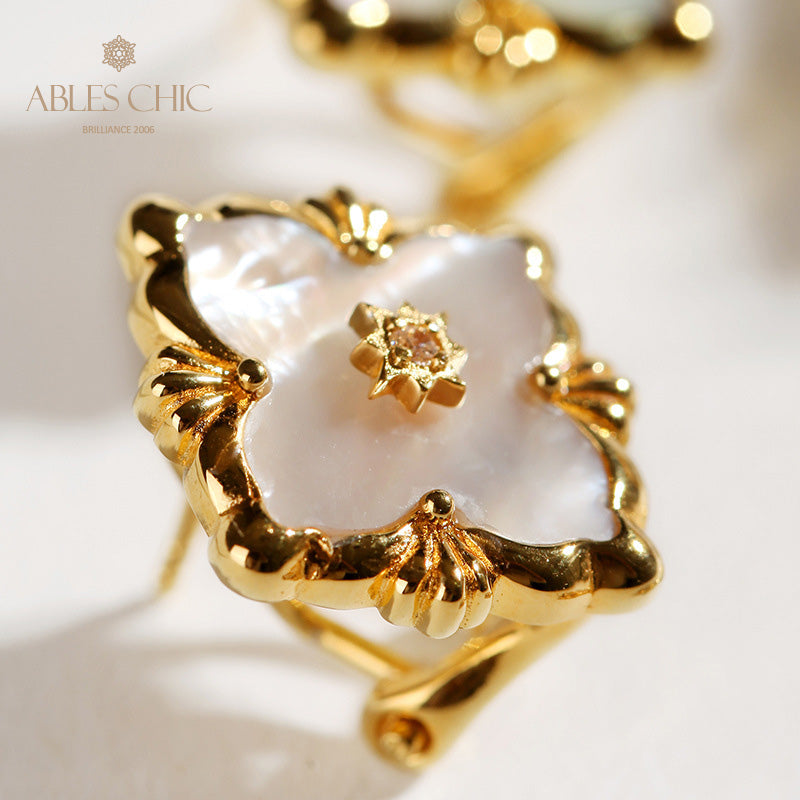 Clover Star Floral Earrings 5035