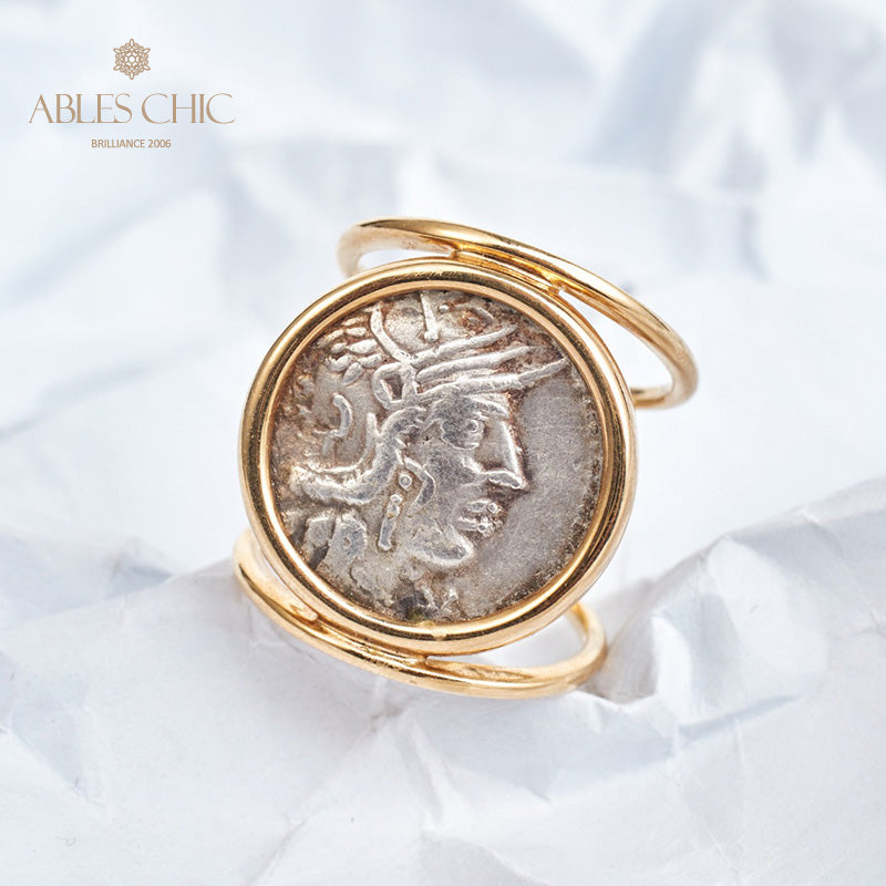 Roman Goddess Coin Ring