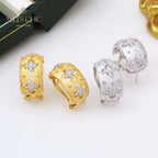 CZ Clovers Celtic Earrings 5160