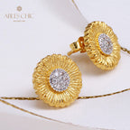 Floral Daisy Stud Earrings 5260