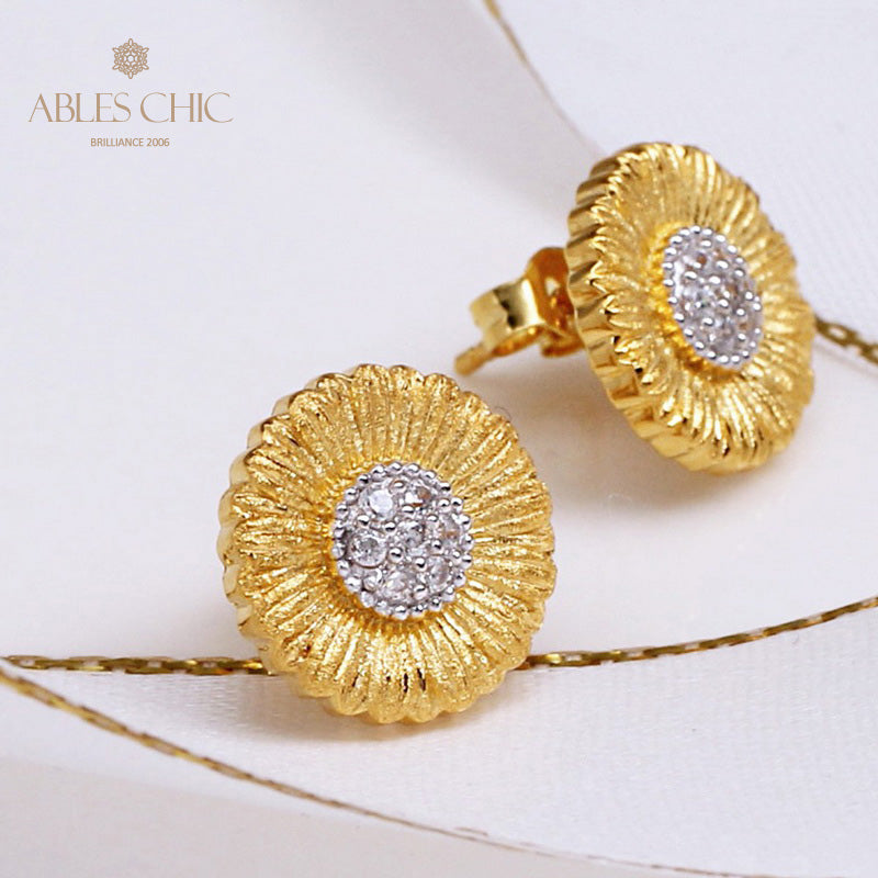 Floral Daisy Stud Earrings 5261