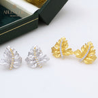 Maple Leaf Brushed Earrings 5141