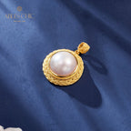Solitaire Mabe Pearl Braided Pendant 5939