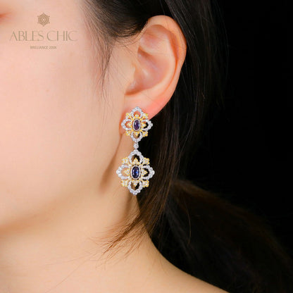 Refined Fretwork Clover Chandelier Earrings 5664