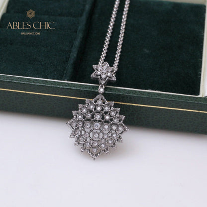 Honeycomb Filigree Starry Necklace 5007