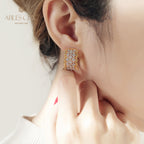 Airy Lace Honeycomb Earrings 5011