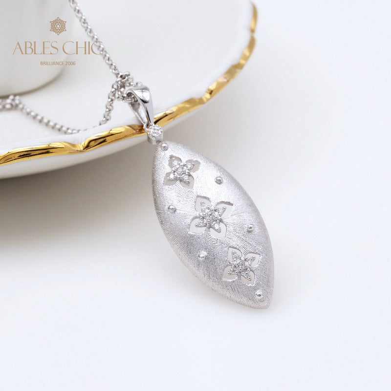 Fabric Clover Flower Pendant 5281