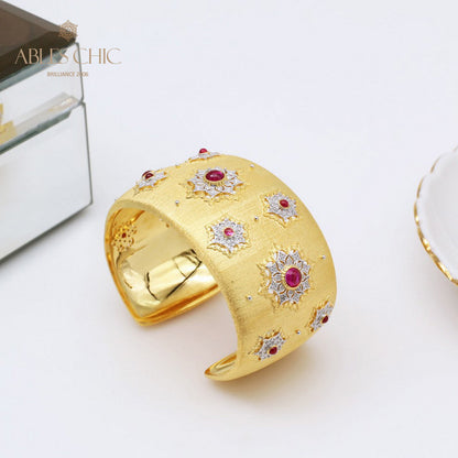 Bracelet large floral gemme 5457