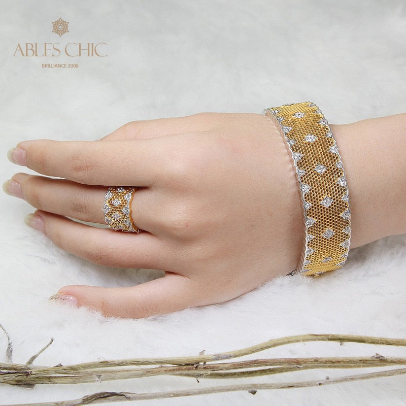 Fretwork Lace Starry Bangle 6210