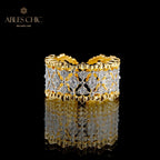 Honeycomb Fretwork Open Ring 5857