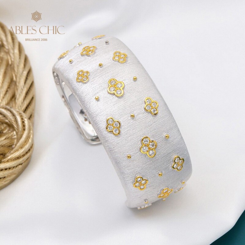 Plum Blossoms  Fabric Texture Bracelet 5651