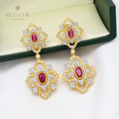 Refined Fretwork Clover Chandelier Earrings 5664