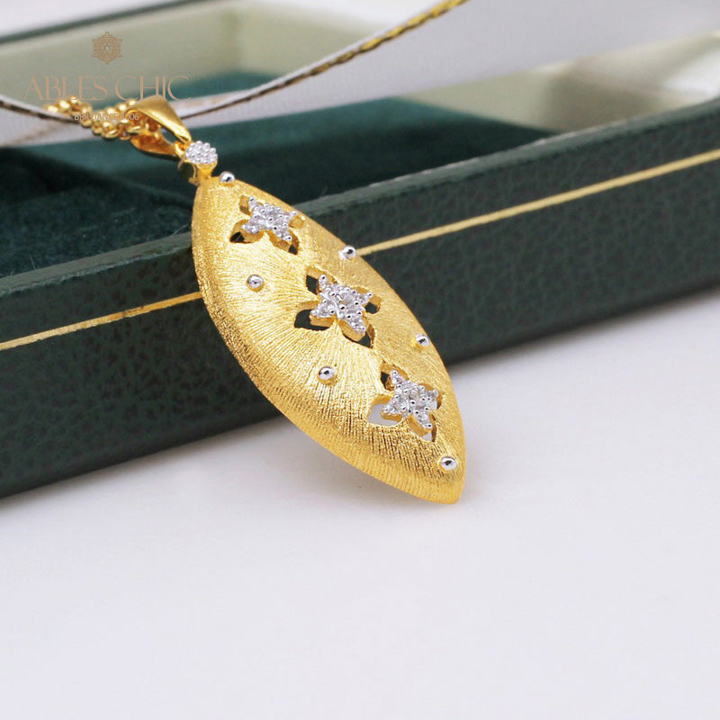 Fabric Clover Flower Pendant 5281