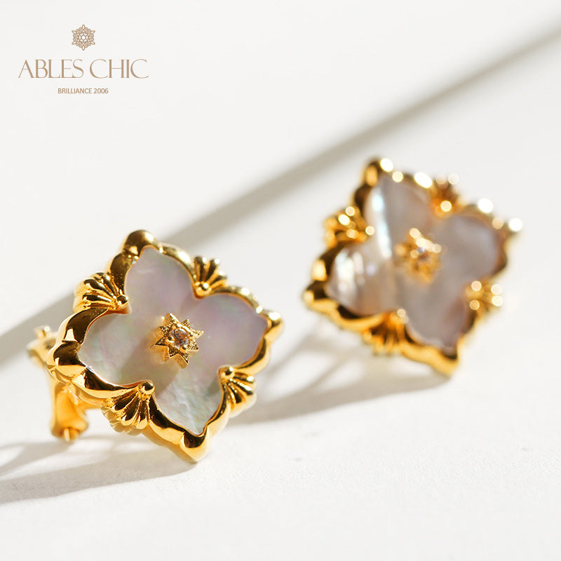 Clover Star Floral Earrings 5035