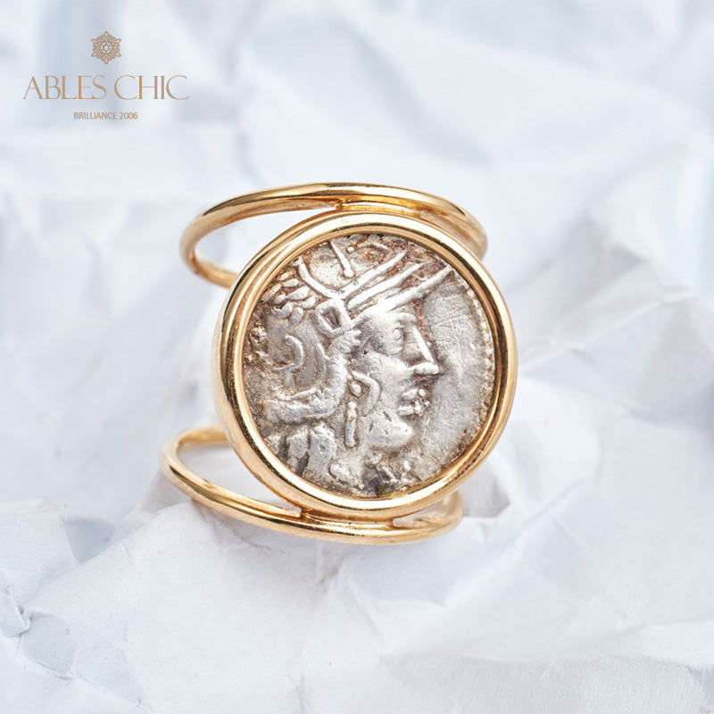 Roman Goddess Coin Ring