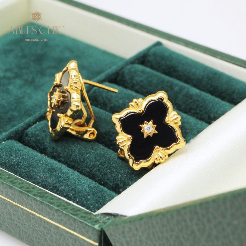 Clover Star Floral Earrings 5035