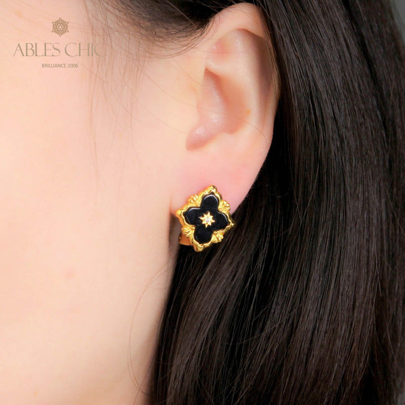 Clover Star Floral Earrings 5035