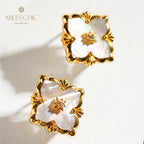 Clover Star Floral Earrings 5035