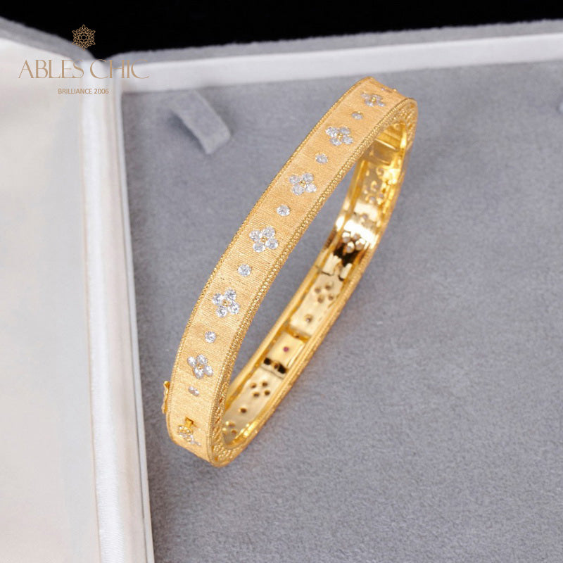 Fabric Clover Starry Zircon Bracelet 5776