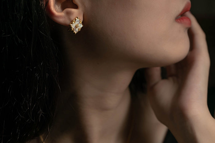 Clover Star Floral Earrings 5035