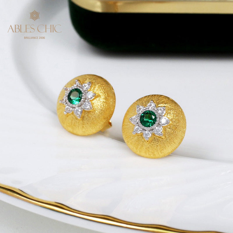Dome Star Floral Earrings 5091