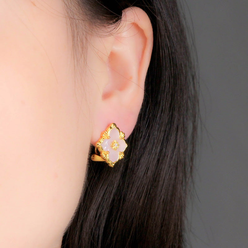 Clover Star Floral Earrings 5035