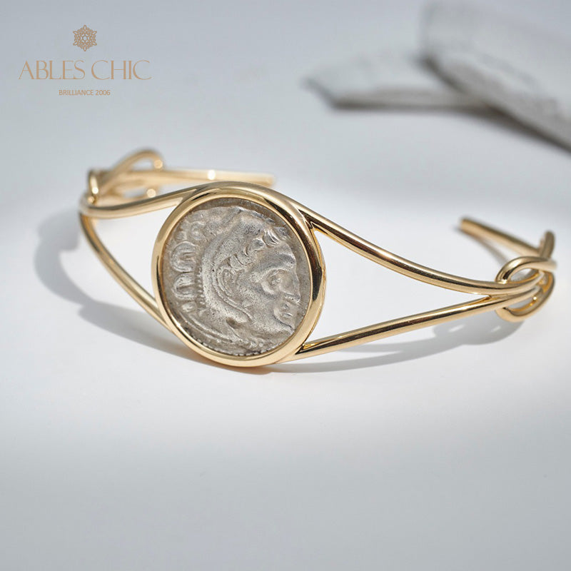 Greek Heracles Lira Coins Bangle