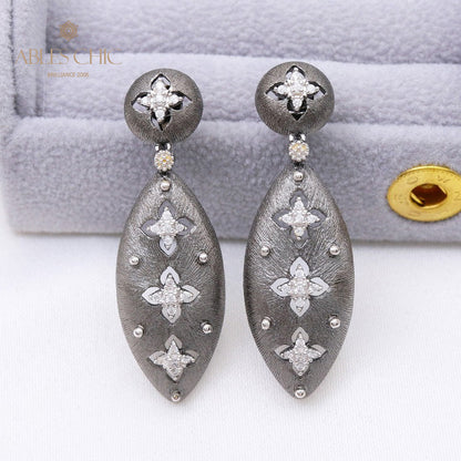 Fabric Clovers Floral Earrings 5043