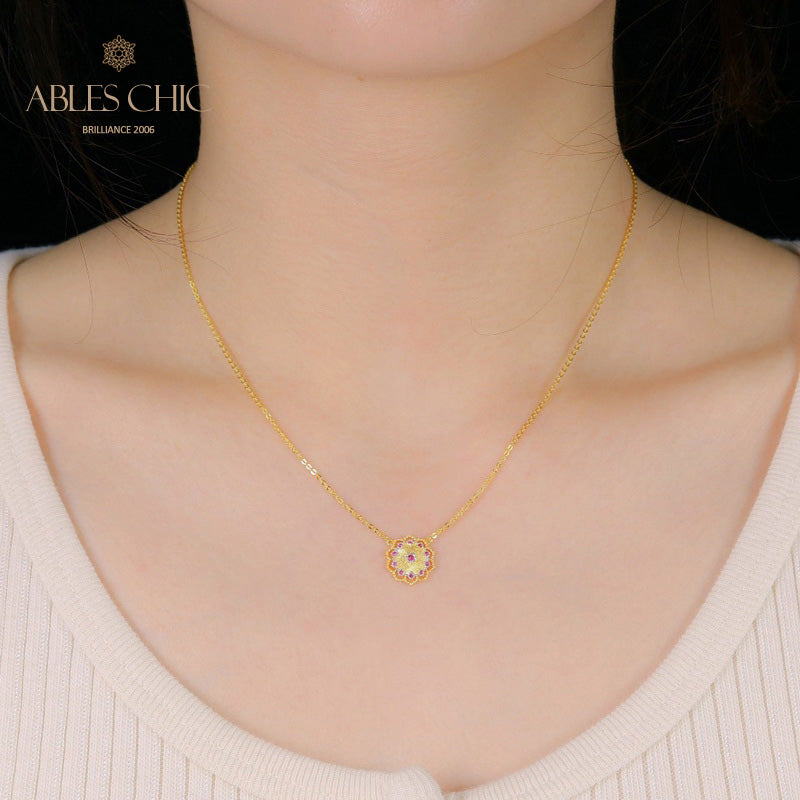 Collier Floral Soyeux 5327