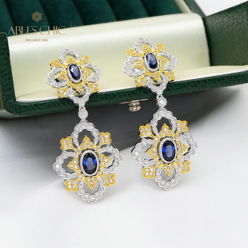 Refined Fretwork Clover Chandelier Earrings 5664