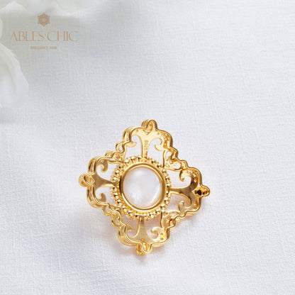 Mabe Pearl Filigree Halo Pendant 5821