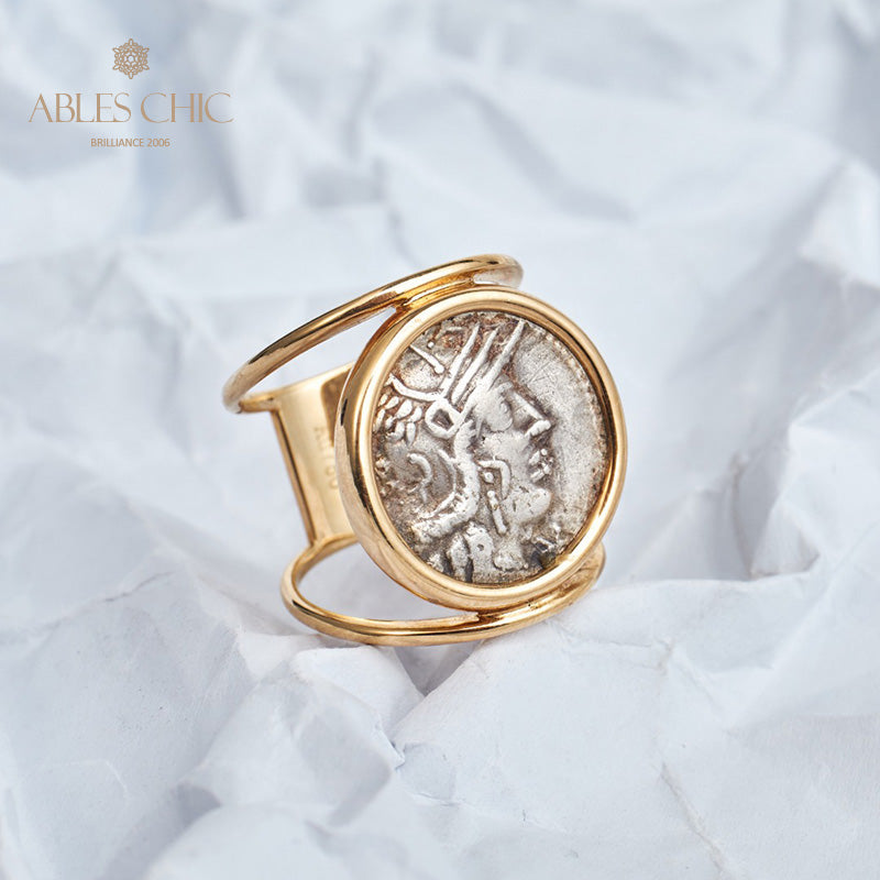 Roman Goddess Coin Ring