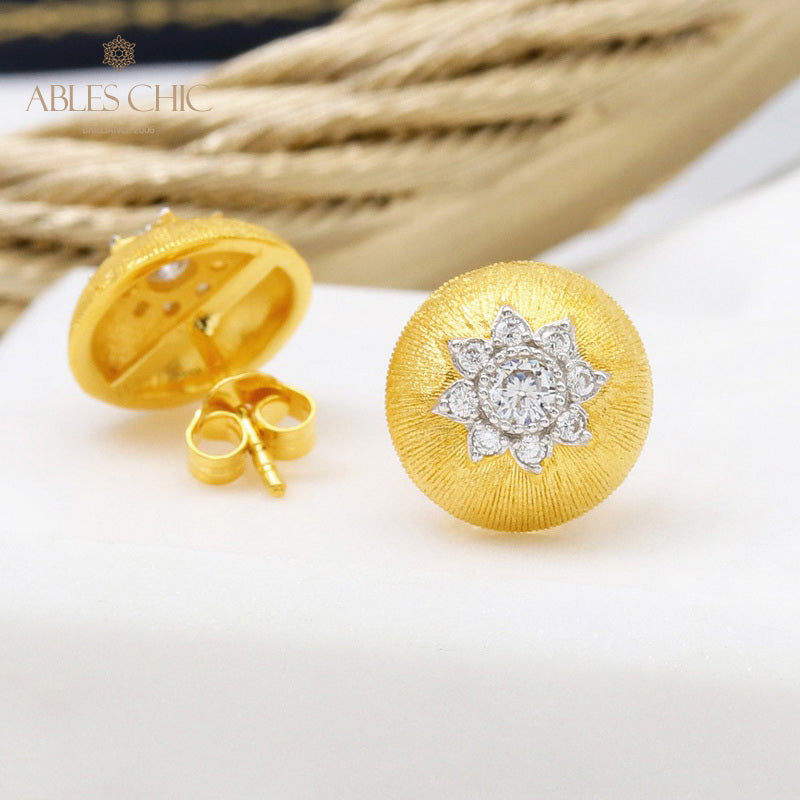 Dome Star Floral Earrings 5091