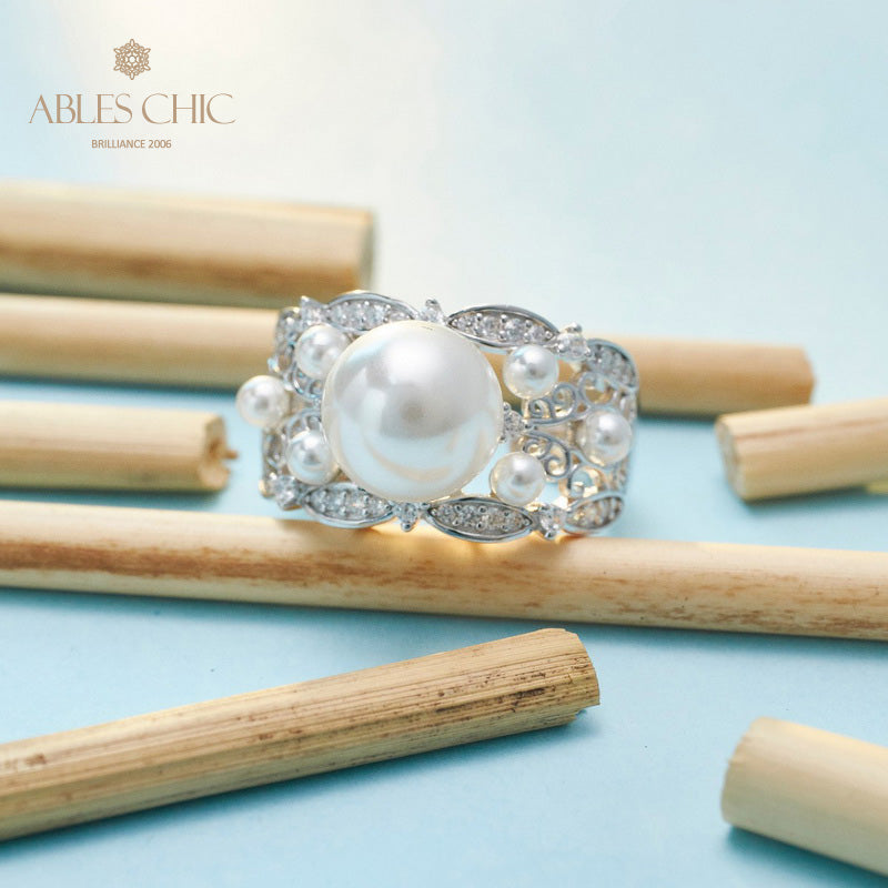 Floral Temperament Pearls Ring 5767