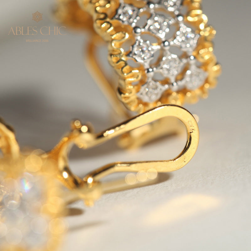 Airy Lace Honeycomb Earrings 5011